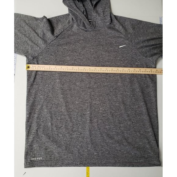 Nike Swim Mens Dri Fit Gray Hooded Long Sleeve Shirt Size L Beach Athleisure - Picture 3 of 5